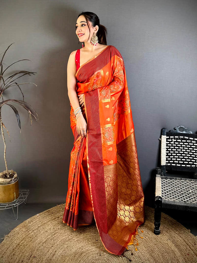 Radiant Soft Silk Ikkat Pochampally Saree