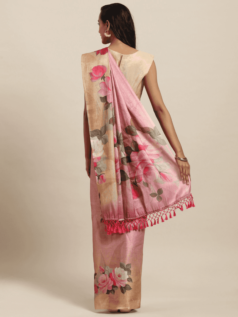 Stylish Muvel Colour Maheshwari Floral Printed Saree