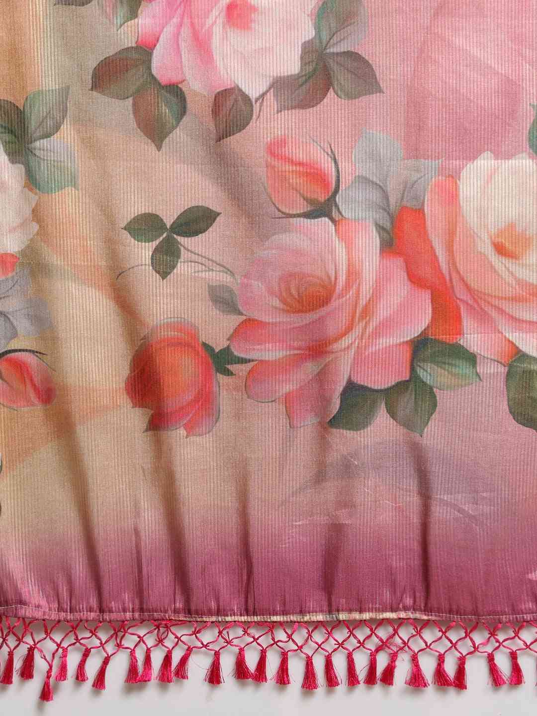 Stylish Muvel Colour Maheshwari Floral Printed Saree