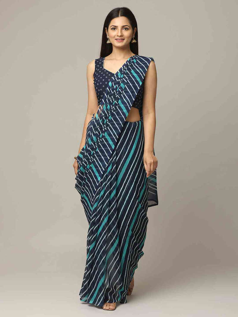 Leheriya Soft Georgette Digital Print Party Wear Saree