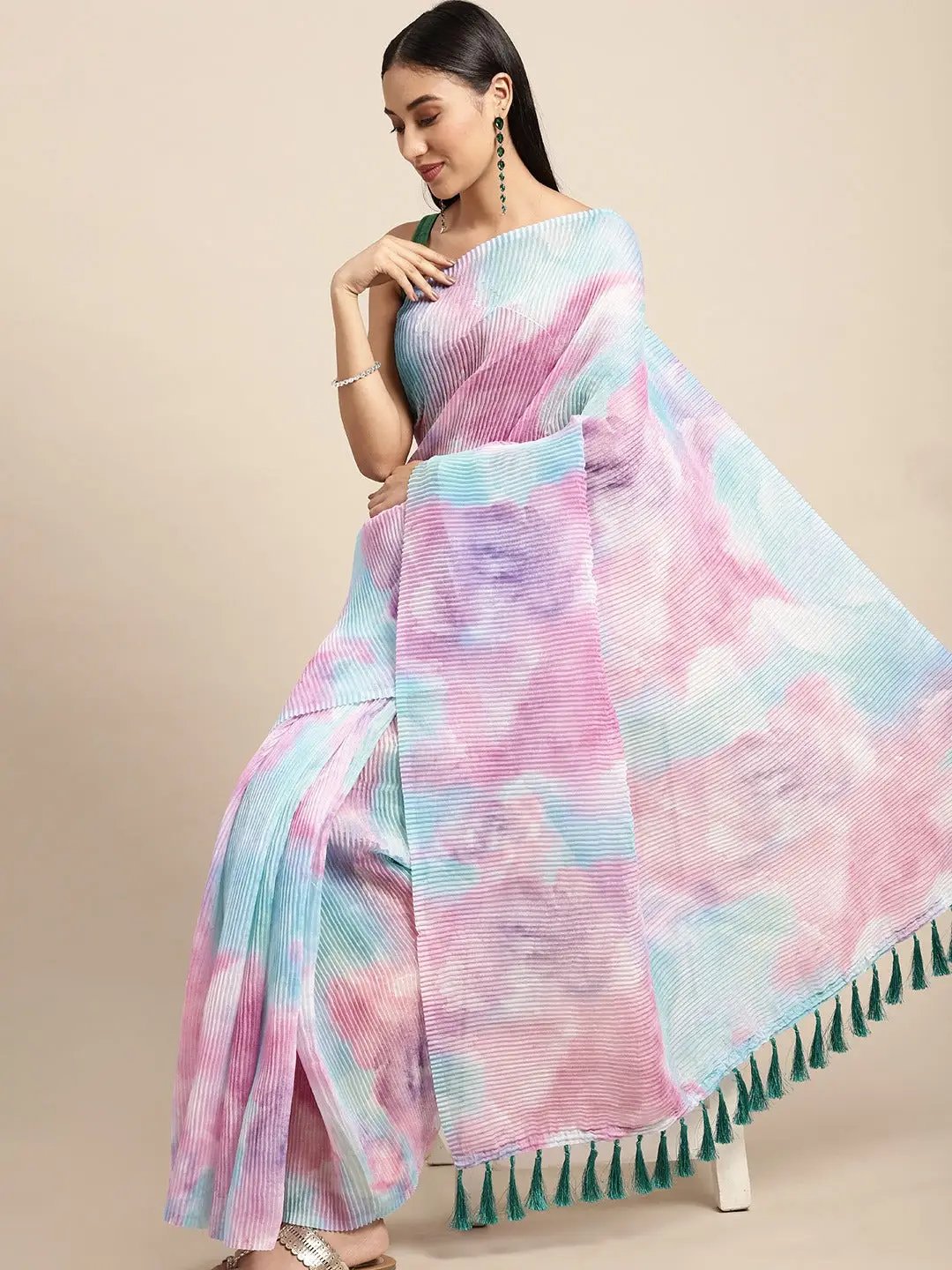 Bollywood Designer Soft Linen Crush Saree