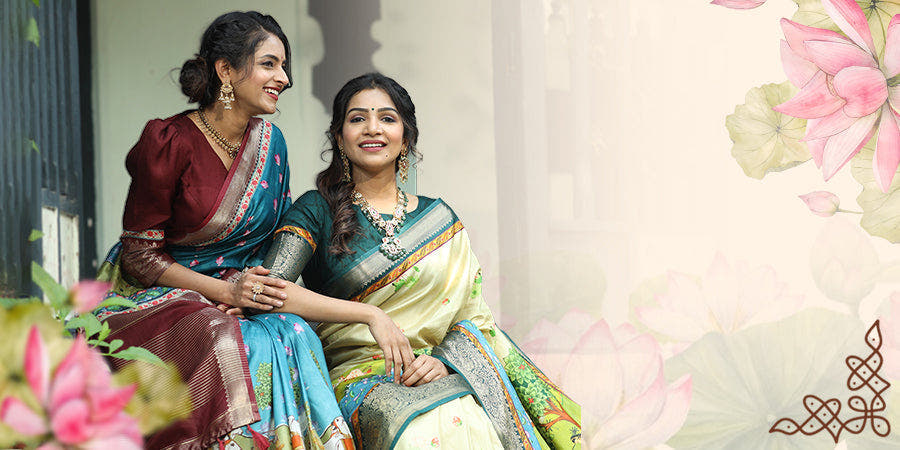 Celebrating Varalakshmi Puja with vibrant sarees and joyful women