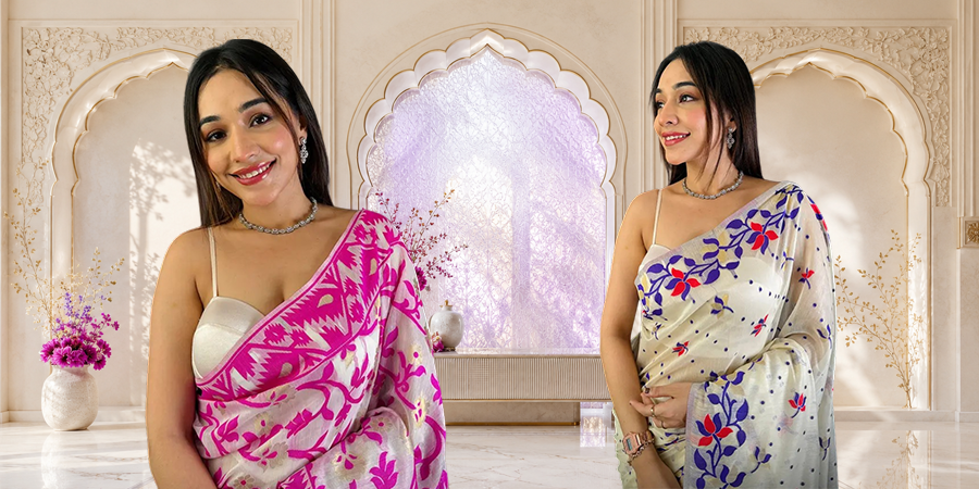 9 Bengali Sarees: Jamdani, Baluchari & Tussar Silk