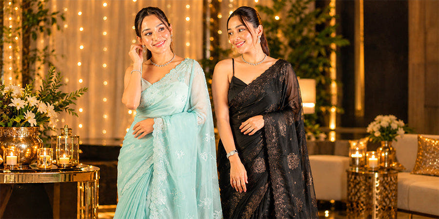 9 Sequin & Net Sarees to Shine at Every Party 2026