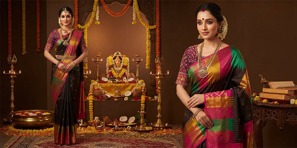 9 Temple Border Sarees for Weddings, Pooja & Festive Wear