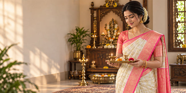 9 Traditional Sarees for Pooja & Temple Visits at Home