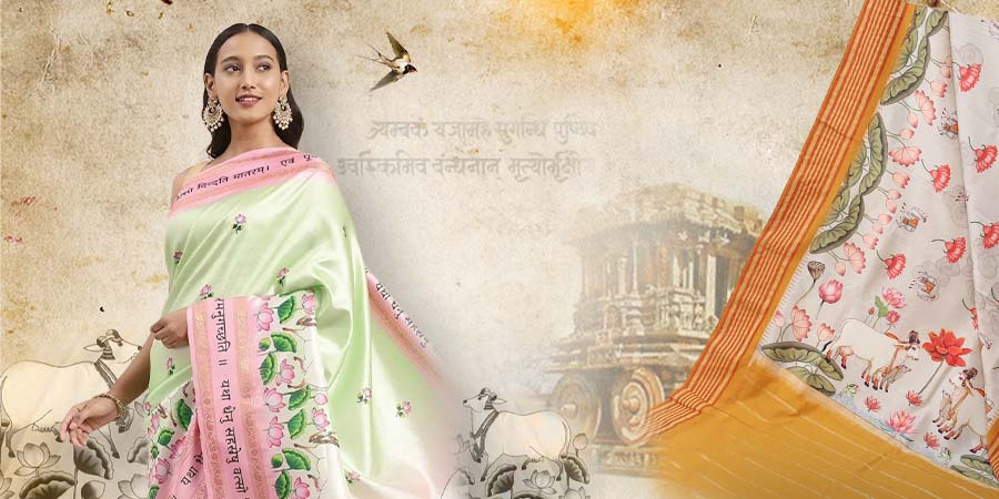 Dive into Divinity: Explore the Enchanting World of Pichwai Sarees with Vastranand