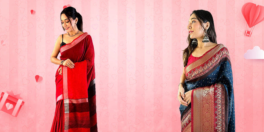 Valentine’s Day Sarees