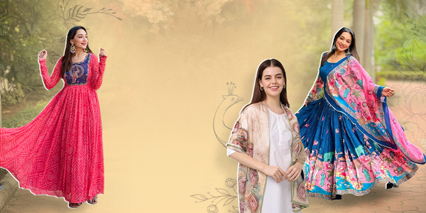 Elevate Your Ethnic Wardrobe: Stunning Dresses, Lehengas & Scarves from Vastranand