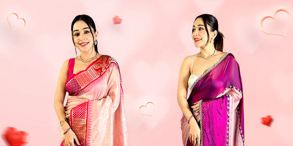 How to Style Sarees for Valentine’s Day Dinner Dates