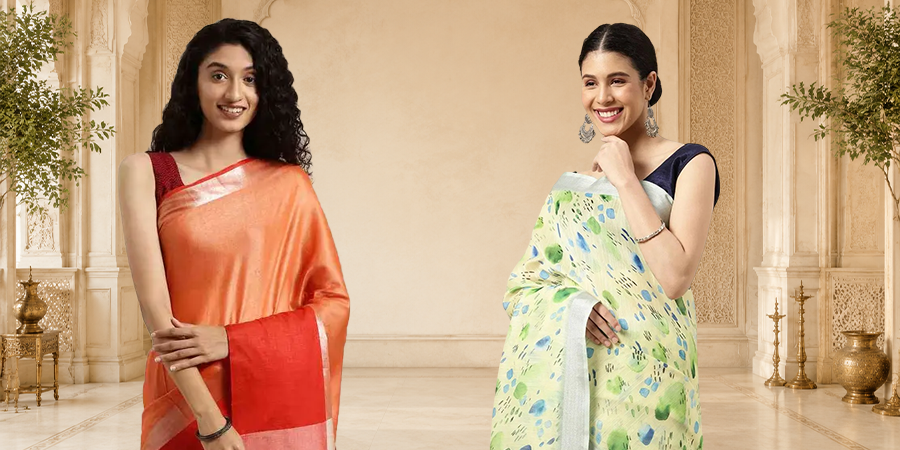9 Linen Sarees for Effortless Everyday & Festive Style