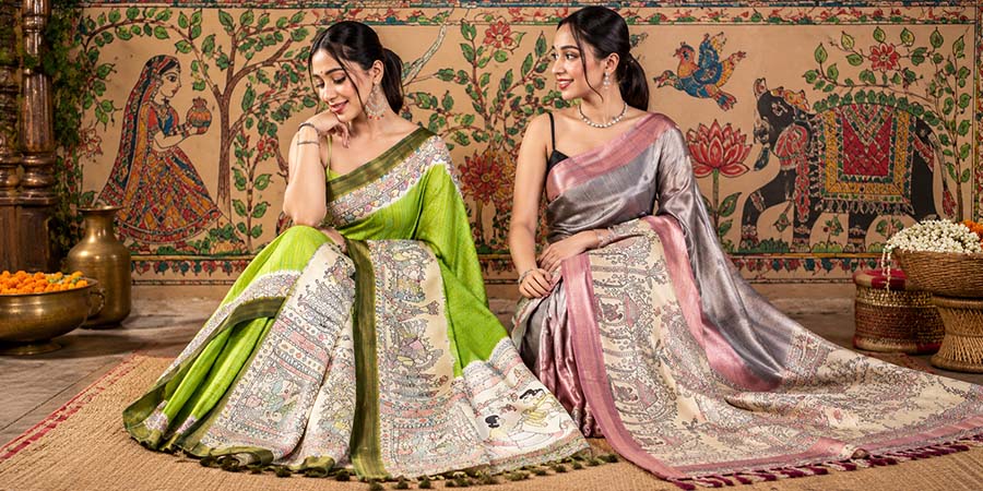 Madhubani Print Sarees Explained: Bihar's Folk Art Weave