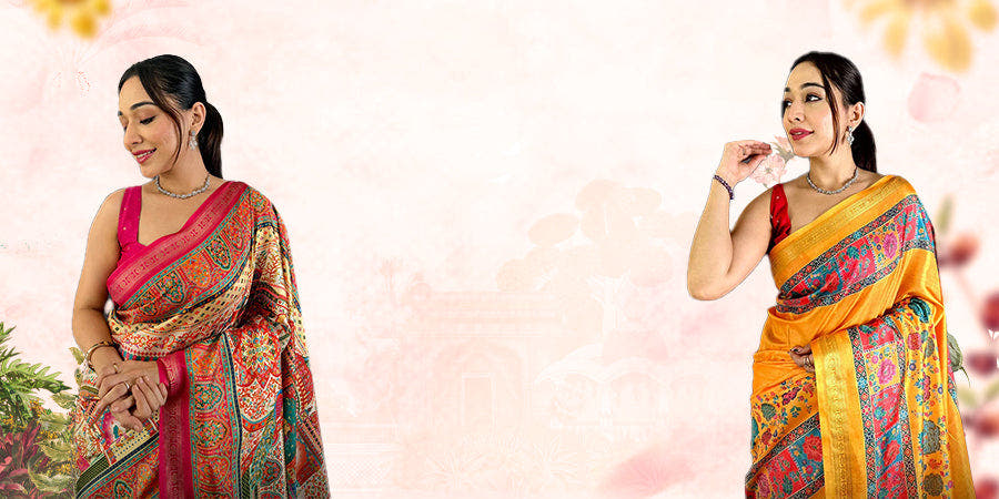 Colorful Pashmina Sarees