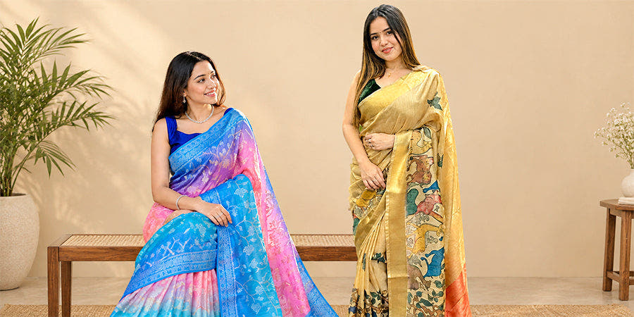 Satin and Tissue Sarees: When You Want the Shine