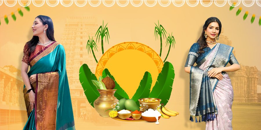 Celebrating Tamil New Year with traditional sarees