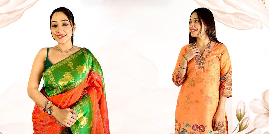 Elegant ethnic wear celebration