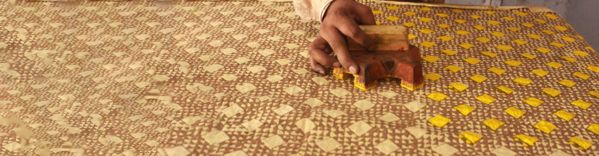 The fabric used in Bagru sarees is typically cotton or silk