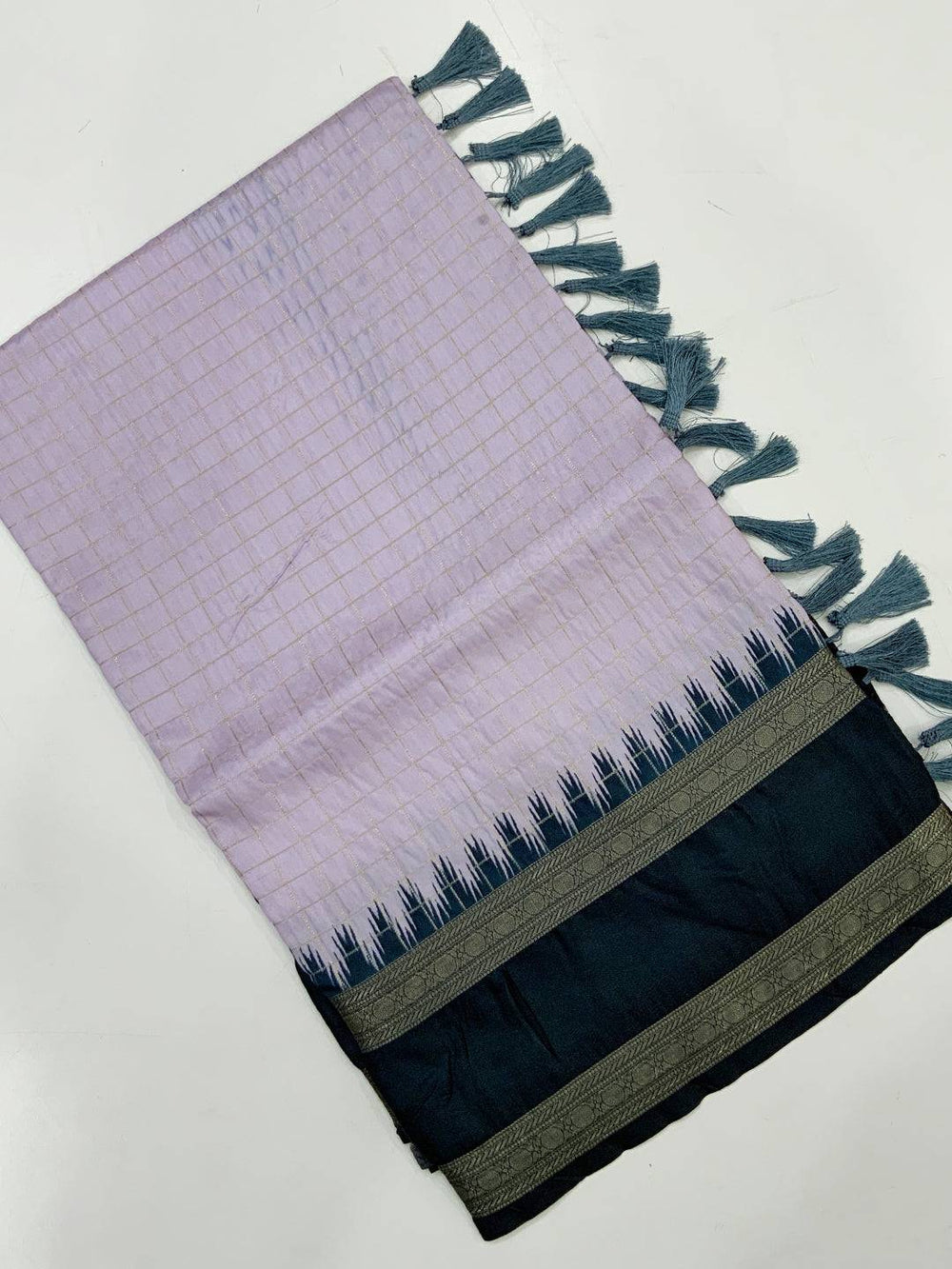 Regal Soft Silk Satin Chex Saree
