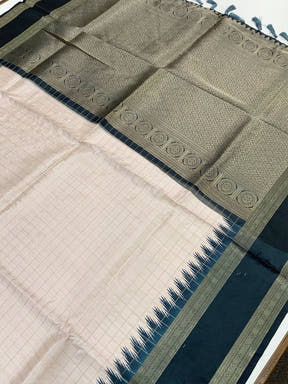 Radiance Soft Silk Satin Chex Saree