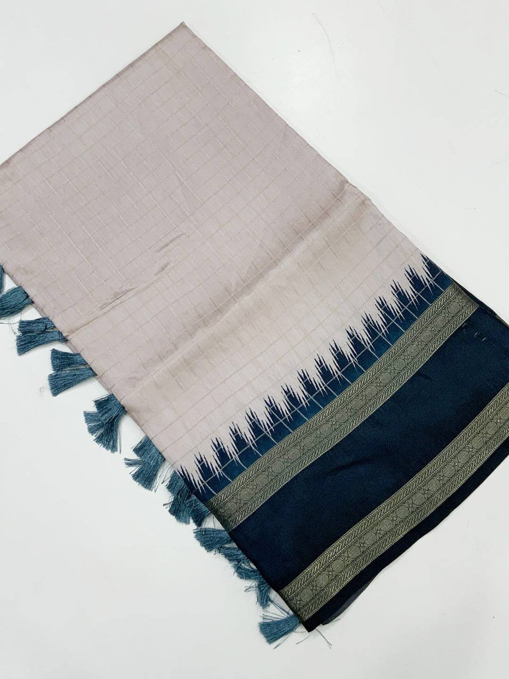 Radiance Soft Silk Satin Chex Saree