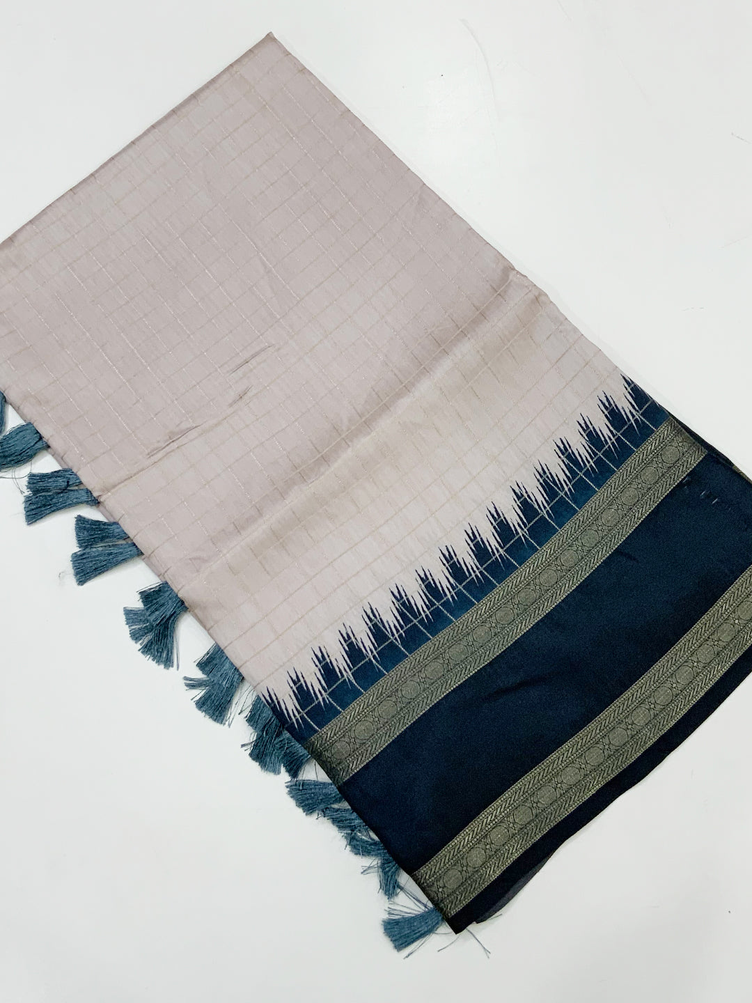 Radiance Soft Silk Satin Chex Saree