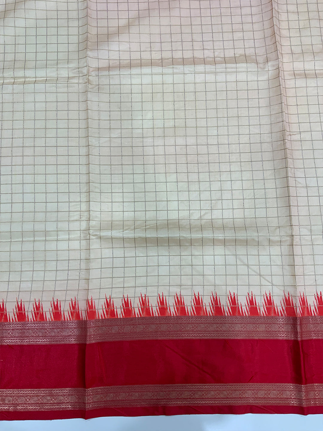 Artistic Soft Silk Satin Chex Saree