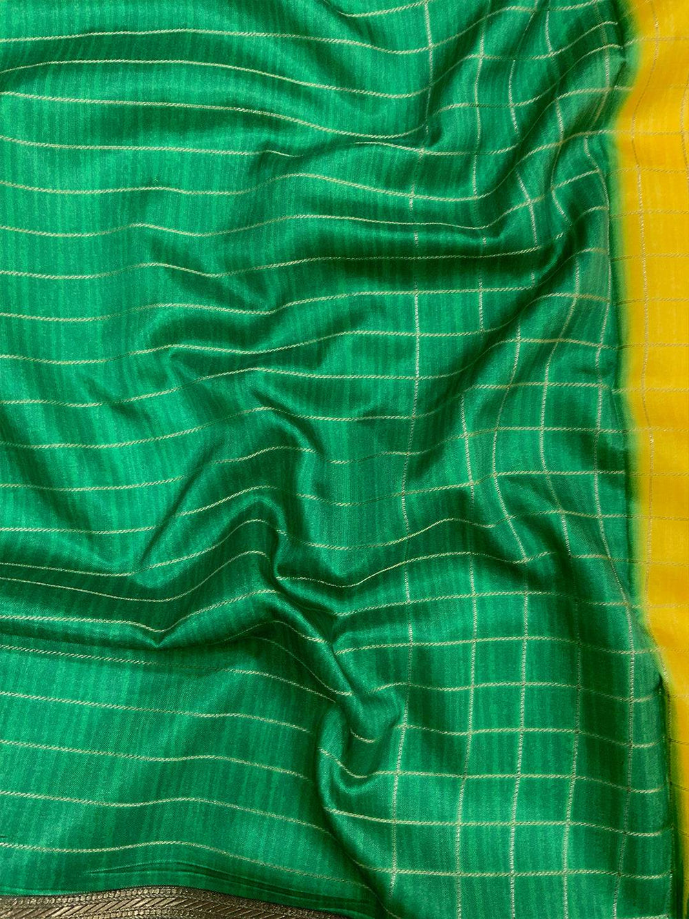 Opulent Soft Silk Satin Chex Saree