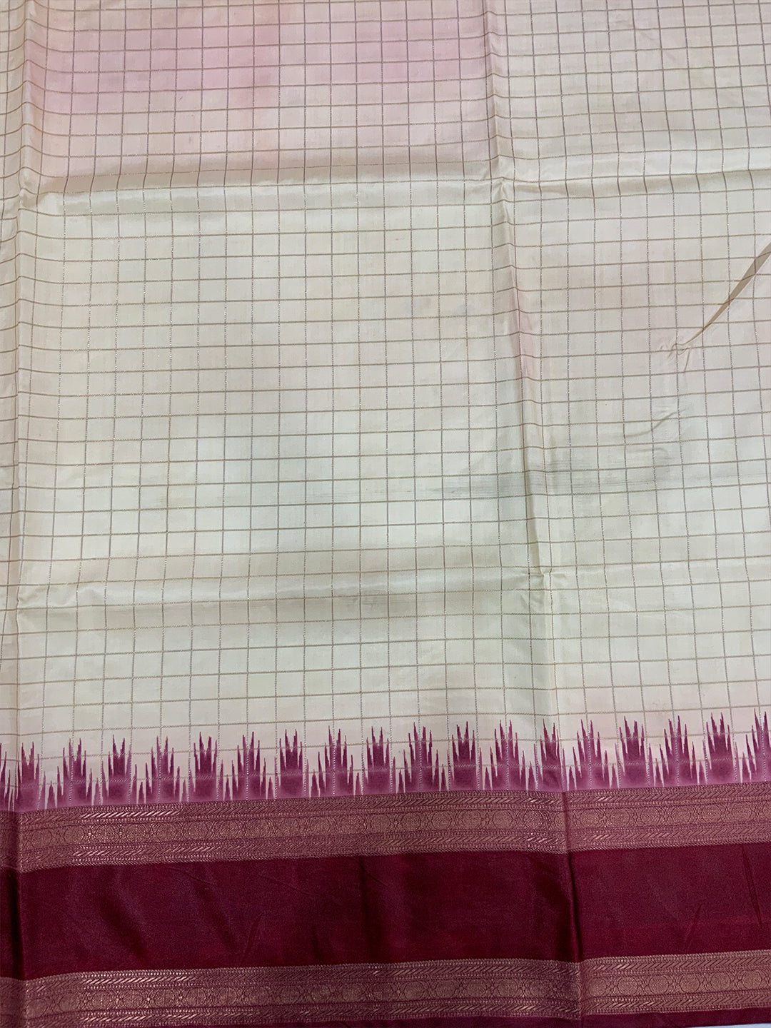 Radiant Soft Silk Satin Chex Saree