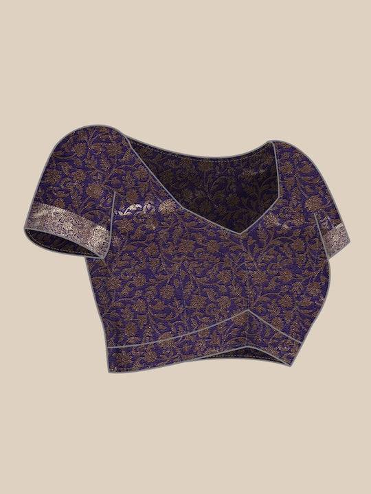 Purple Kanjivaaram Pattu Border Soft Silk Saree