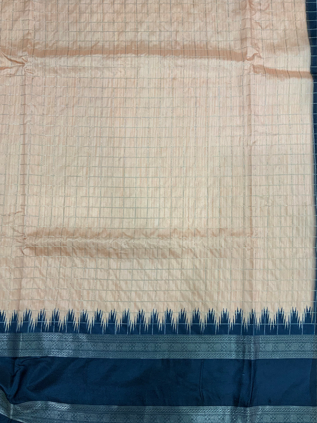 Graceful Soft Silk Satin Chex Saree