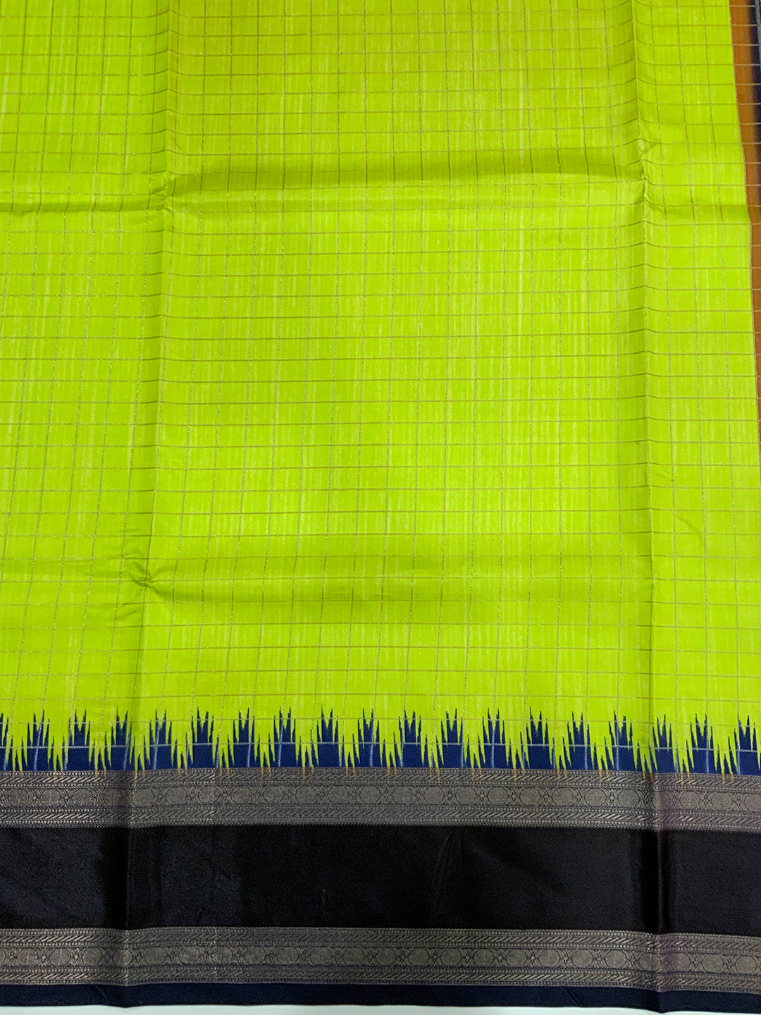 Ethereal Soft Silk Satin Chex Saree