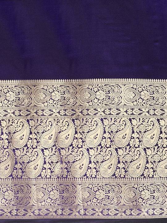 Purple Kanjivaaram Pattu Border Soft Silk Saree