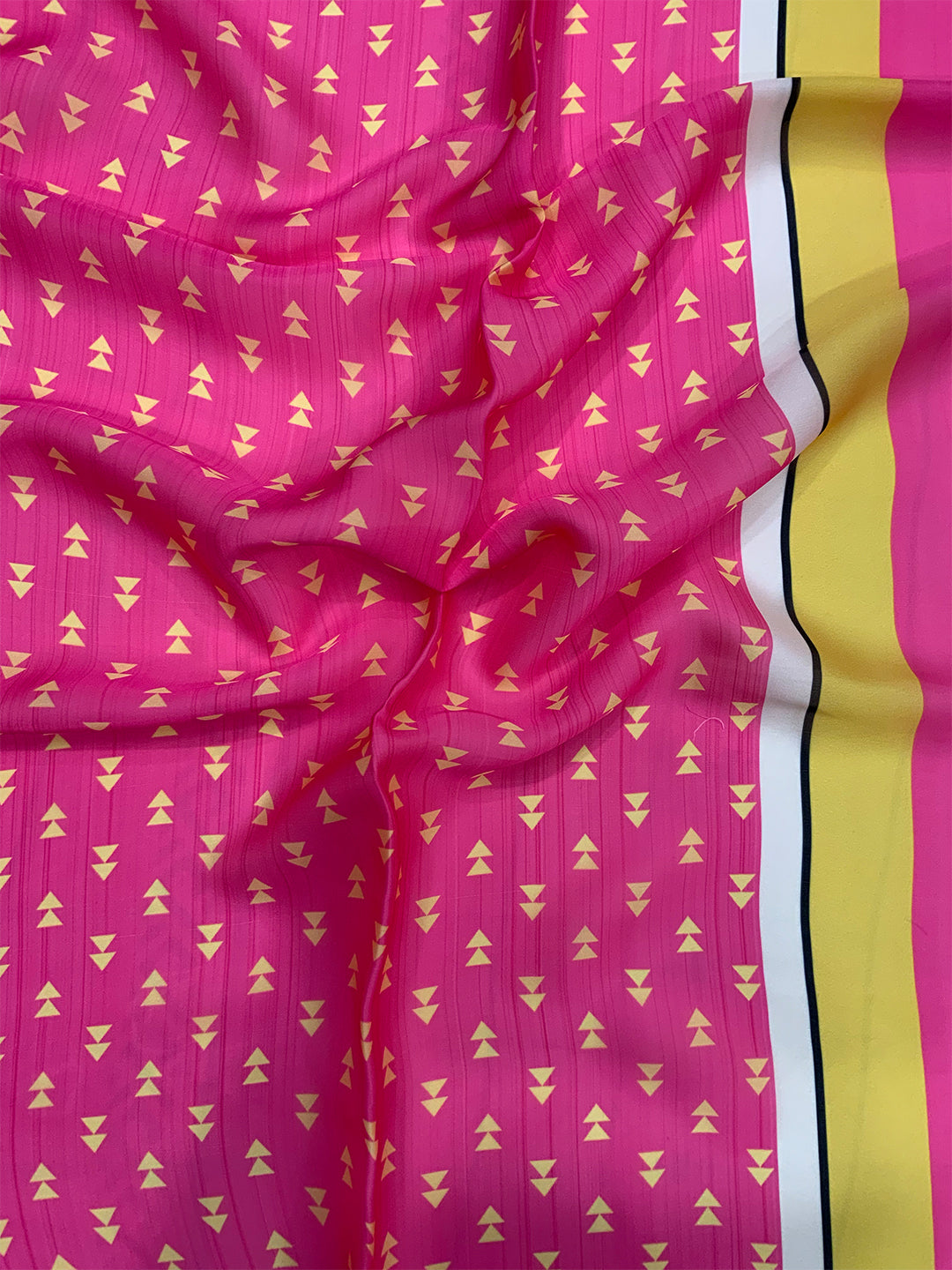 Pink Chinnon Trendy Digital Print Saree