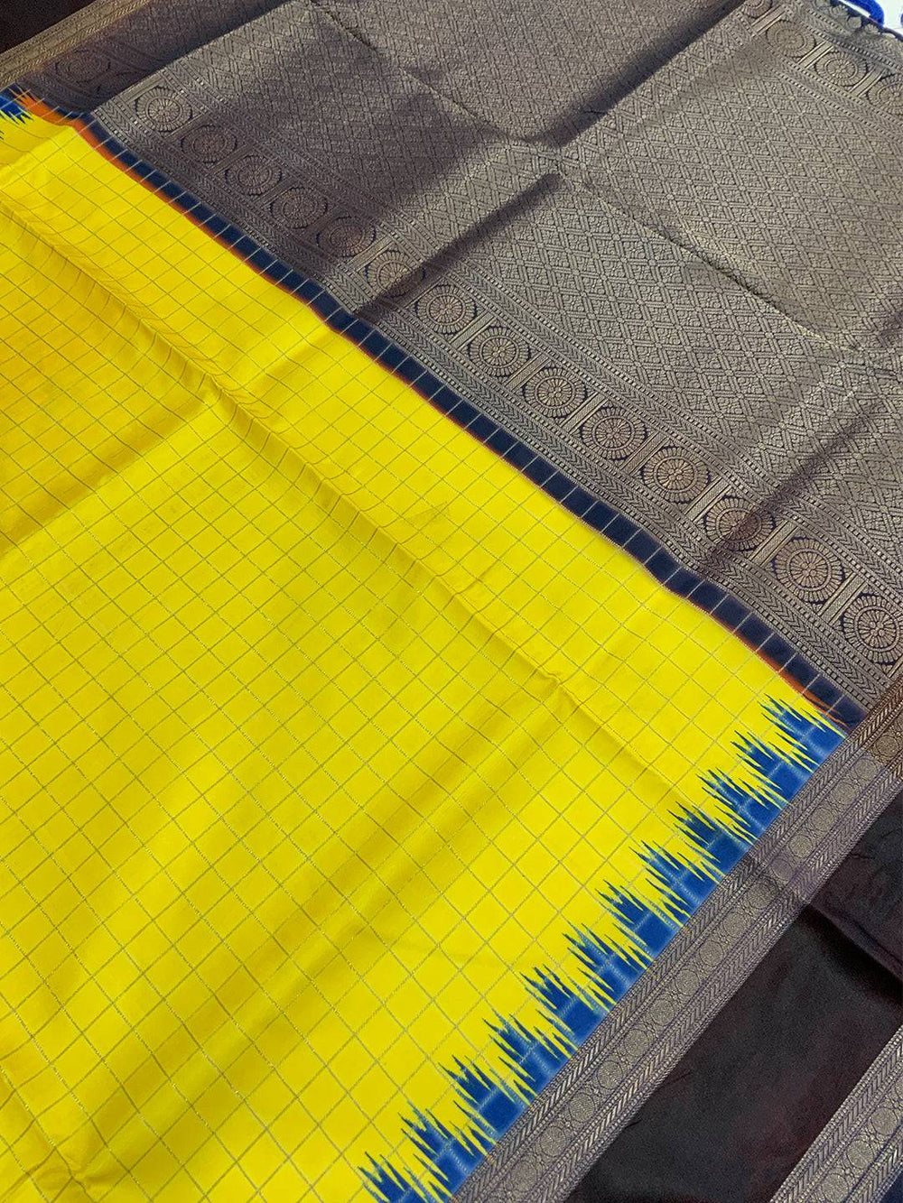 Royal Soft Silk Satin Chex Saree