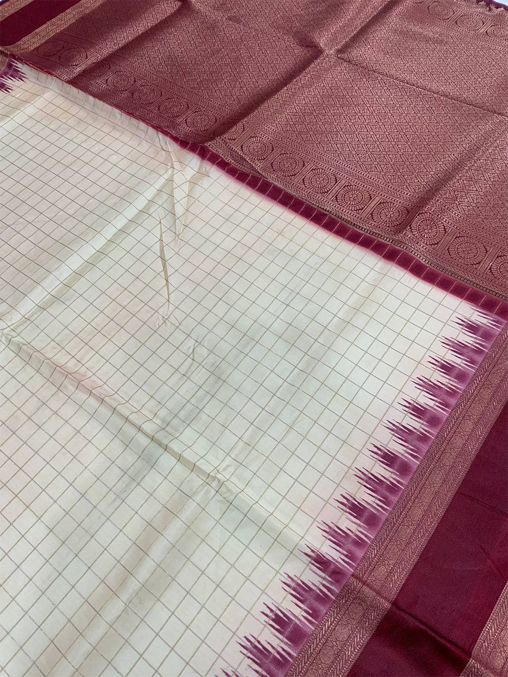 Radiant Soft Silk Satin Chex Saree