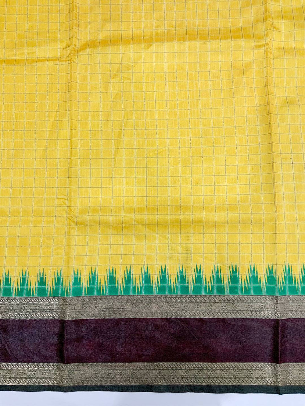 Opulent Soft Silk Satin Chex Saree