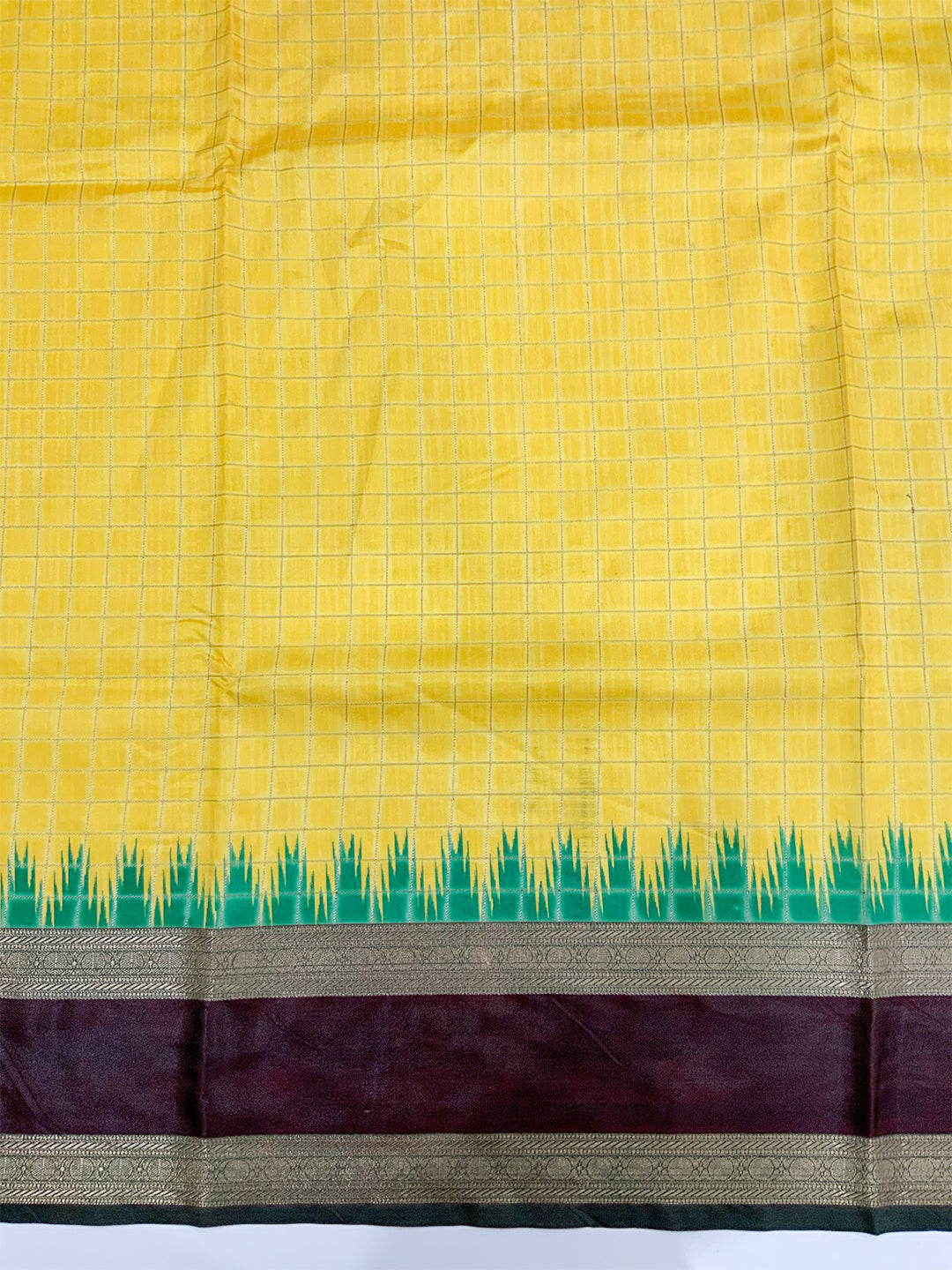 Opulent Soft Silk Satin Chex Saree