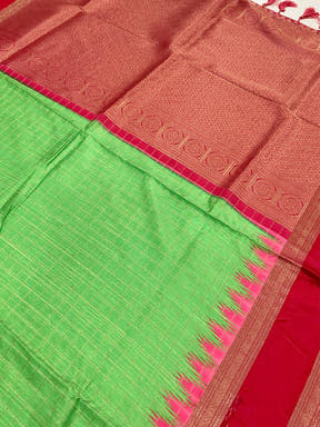 Heritage Soft Silk Satin Chex Saree