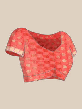 Wine Colour Pure Organza Banarasi Zari Print Saree