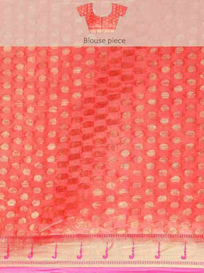 Wine Colour Pure Organza Banarasi Zari Print Saree