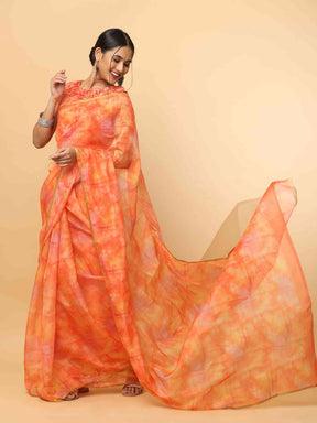  Batik Print Chanderi Silk Designer Saree 