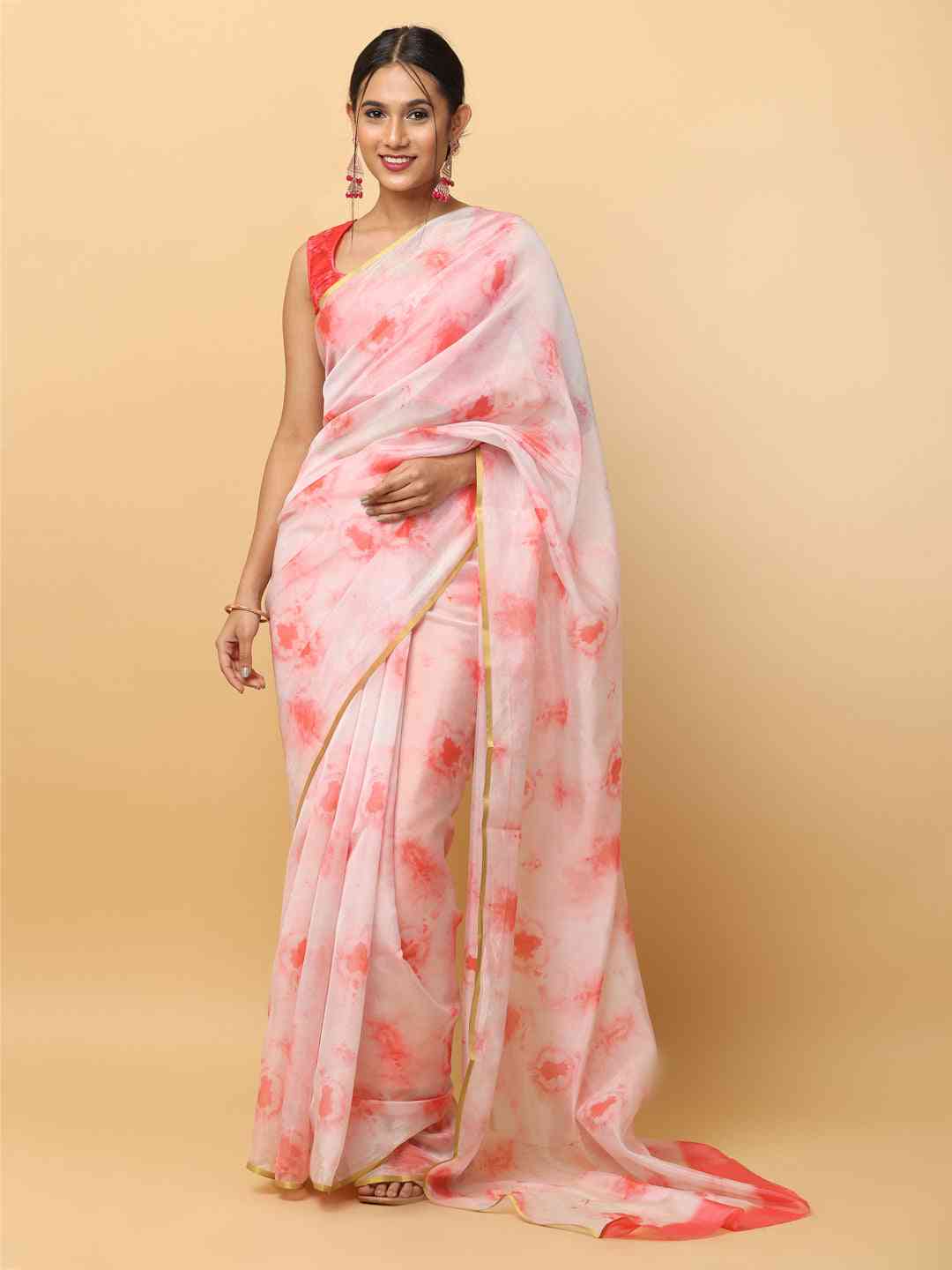  Batik Print Chanderi Silk Designer Saree 