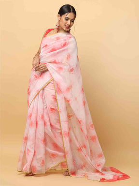  Batik Print Chanderi Silk Designer Saree 