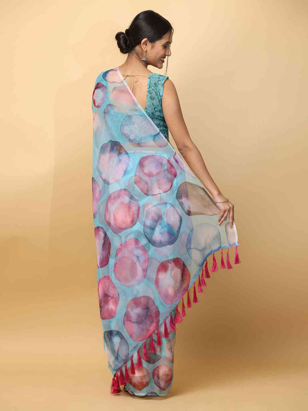 Soft Orgenza Digital Print Party Wear Saree 