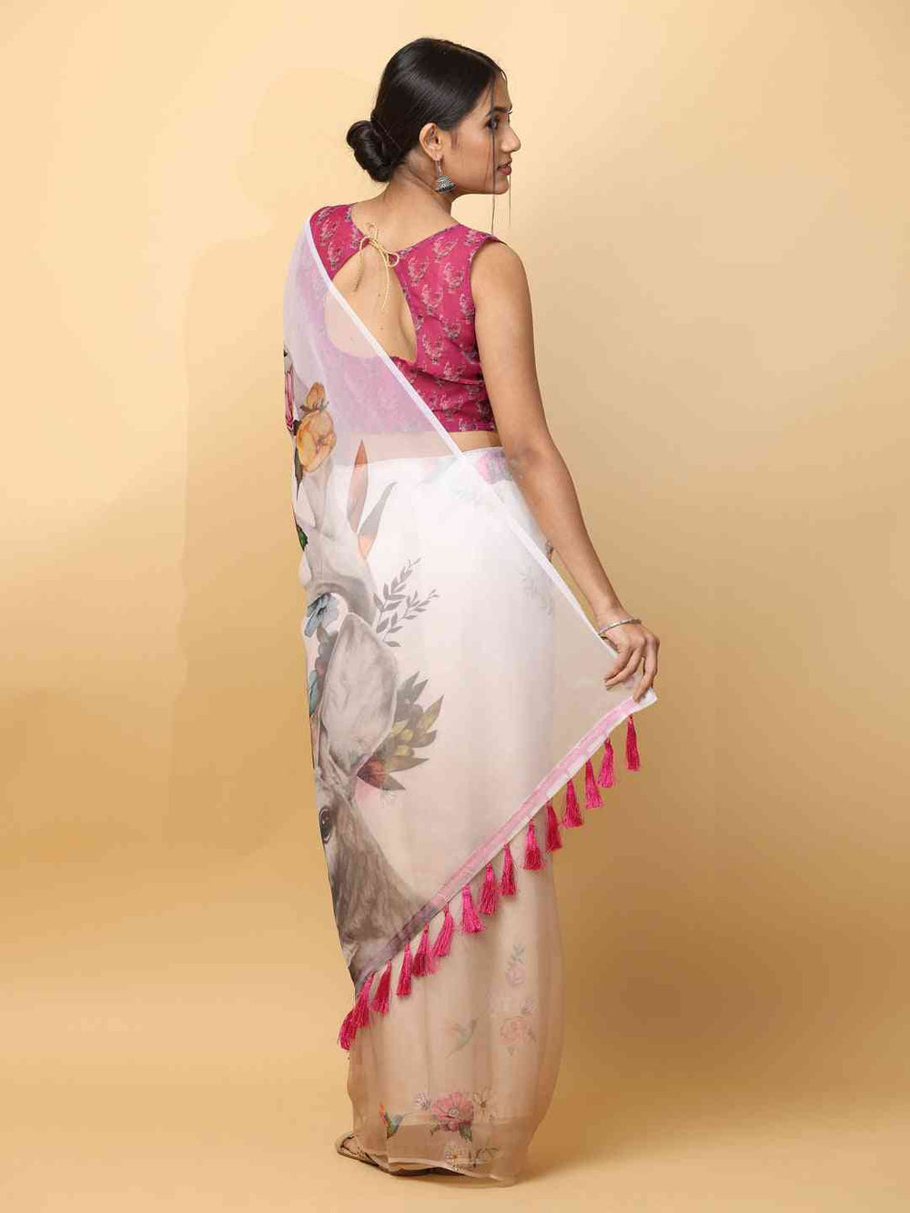 Soft Orgenza Digital Print Party Wear Saree