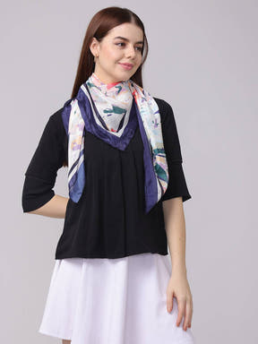 Vibrant Colors Floral Scarf