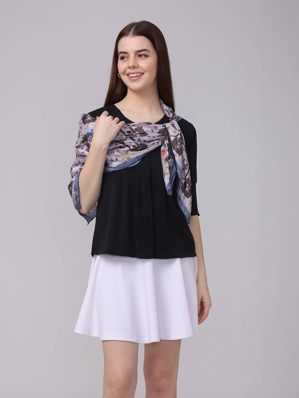Playful Pastel Nature Scarf