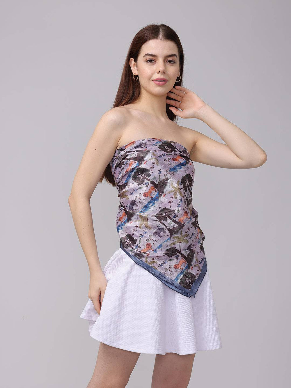 Playful Pastel Nature Scarf