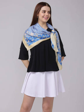 Arctic Blue Chiffon Scarf