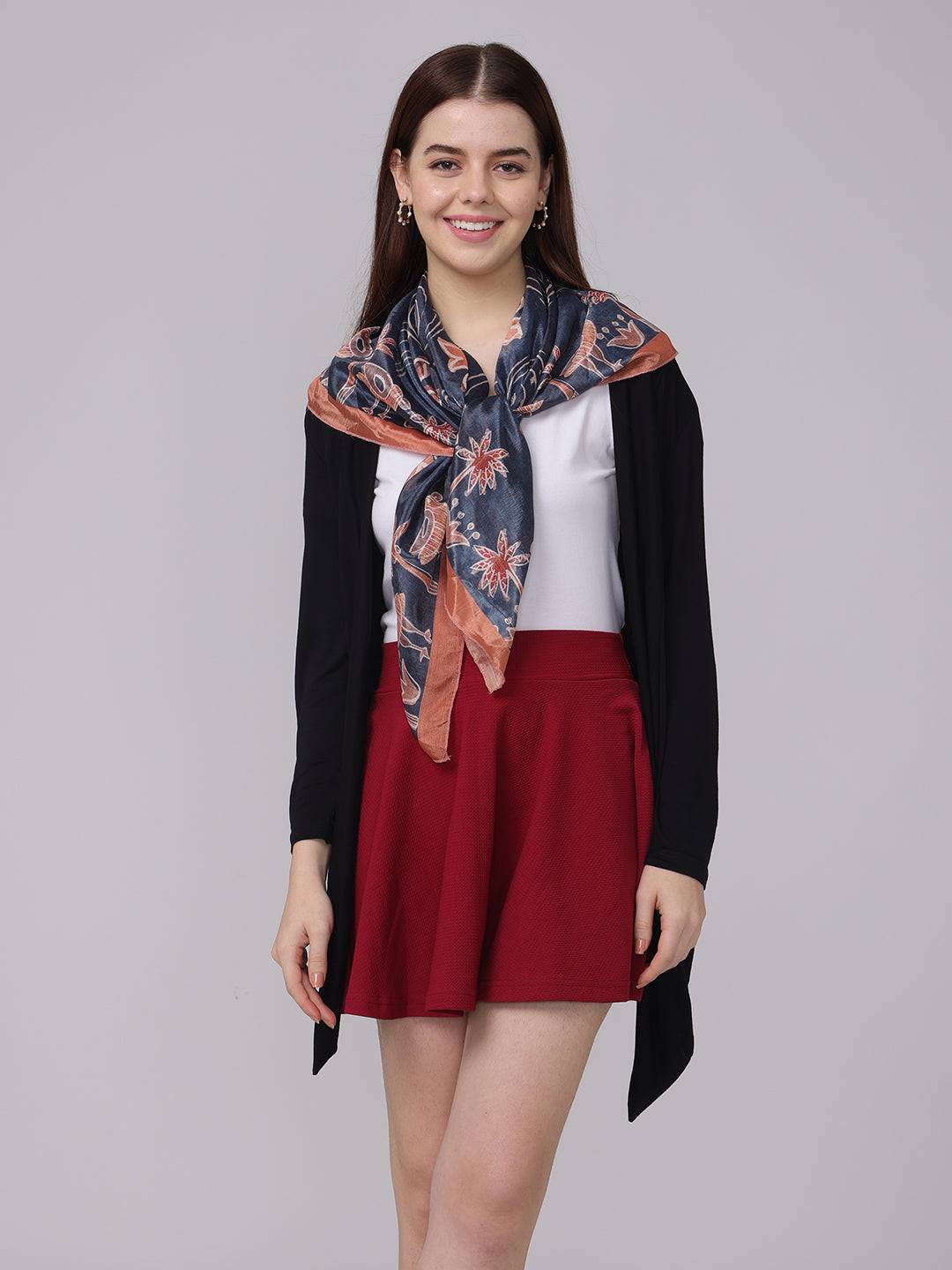 Blue bell Floral Scarf